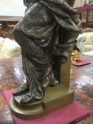 Lot 712 - Louis Robert Carrier-Belleuse (1848-1914) bronze and ivory figure titled ‘Melodie’, signed