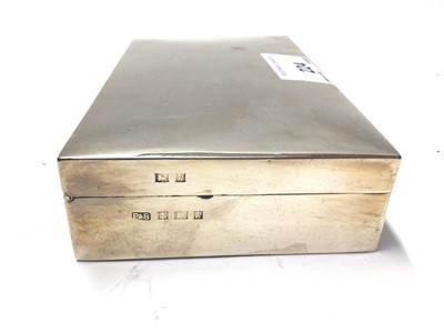 Lot 224 - 1960's silver cigarette box of rectangular form, (Birmingham 1966), 14.6 x 8.7cm