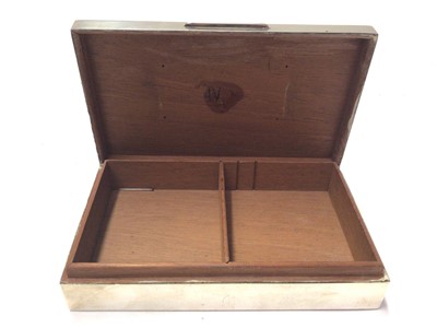 Lot 224 - 1960's silver cigarette box of rectangular form, (Birmingham 1966), 14.6 x 8.7cm