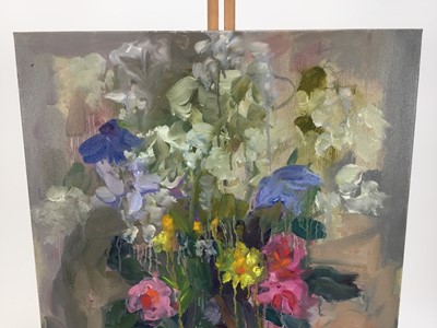 Lot 222 - Annelise Firth (b.1961) oil on canvas - still life, signed and dated 2022 verso, 40.5cm x 51cm