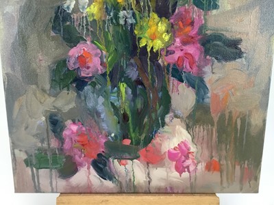 Lot 222 - Annelise Firth (b.1961) oil on canvas - still life, signed and dated 2022 verso, 40.5cm x 51cm
