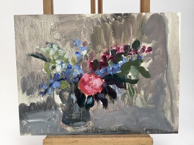 Lot 142 - Annelise Firth (b.1961) oil on board - still life, signed and dated 2022 verso, 40cm x 30cm