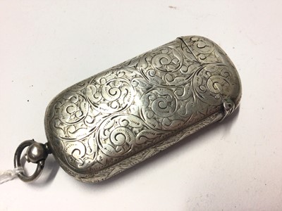Lot 226 - Victorian silver combination sovereign and vesta case, (Birmingham 1897), 8cm in length