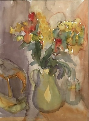 Lot 232 - Annelise Firth (b.1961) watercolour and pencil - still life, signed and dated 2022 verso, 54cm x 73cm mounted in frame
