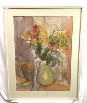 Lot 146 - Annelise Firth (b.1961) watercolour and pencil - still life, signed and dated 2022 verso, 54cm x 73cm mounted in frame