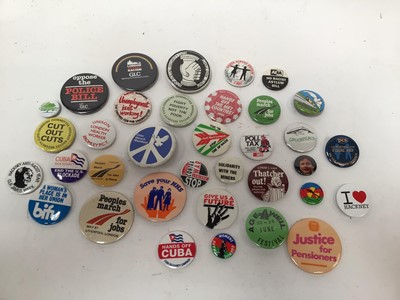 Lot 2649 - Collection of vintage political badges c.1980s