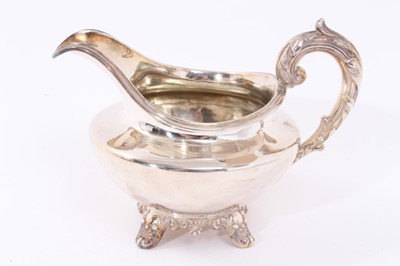 Lot 388 - William IV silver cream jug.