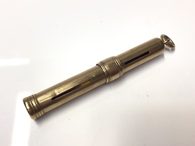 Lot 233 - 9ct gold propelling pencil, (London 1913), maker Goldsmiths & Silversmiths Company Ltd, 10.6 grams
