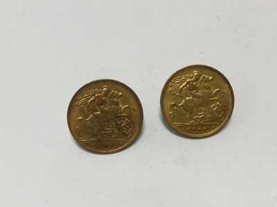 Lot 533 - G.B. - Gold Half Sovereigns Edward VII 1905 and 1908 GF-VF (2 coins)
