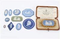 Lot 795 - Late Victorian Wedgwood brooch, the octagonal...