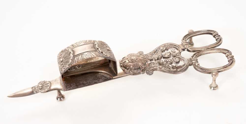 Lot 390 Regency silver candle snuffers