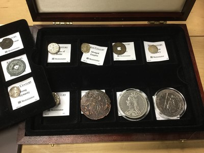 Lot 534 - World - Westminster 'The Millenium' coin collection to include twenty coins spanning the 1st to 20th century (N.B. Cased with Certificate's of Authenticity) (1 coin set)