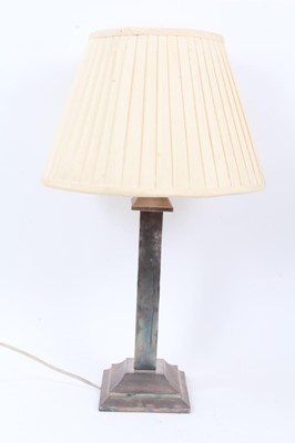 Lot 798 - Art Deco style silver standard lamp