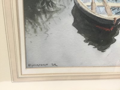 Lot 130 - Charles Hannaford (1887-1972) watercolour, boats