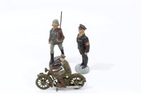 Lot 562 - Two Linoleum models of German soldiers,...