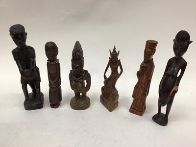 Lot 2660 - Group of carved African figures