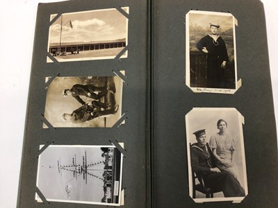 Lot 1495 - Tall album of Military postcards, early HMS Ganges, Nazi, WW1, Submarines (approx 200)