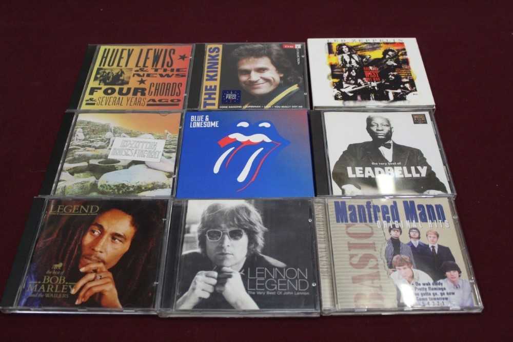 Lot 801 - Two boxes of CD's including The Beatles (30 plus) Graham Bond, David Bowie, Led Zeppelin, John Mayall, Leadbelly, Kinks, Rolling Stones and Love, totalling approximately 200 plus