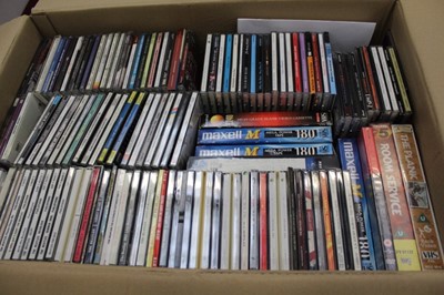 Lot 801 - Two boxes of CD's including The Beatles (30 plus) Graham Bond, David Bowie, Led Zeppelin, John Mayall, Leadbelly, Kinks, Rolling Stones and Love, totalling approximately 200 plus