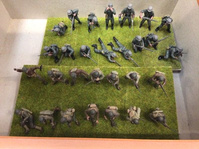 Lot 1961 - Selection of plastic various military figures including some hand painted (Qty)