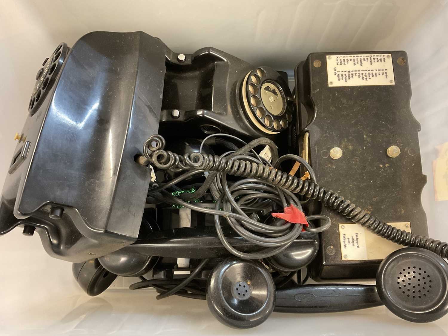Lot 48 - Two vintage telephones and a selection of Lot 48 - Two vintage telephones and a selection of