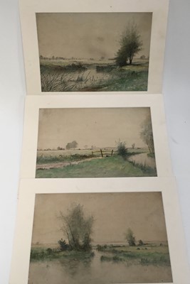 Lot 268 - Three early 20th century watercolours - landscapes, one signed and dated 1905