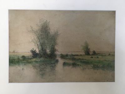 Lot 123 - Three early 20th century watercolours - landscapes, one signed and dated 1905