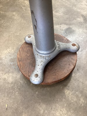 Lot 2691 - Vintage Singer cast iron machinists stool