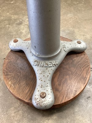 Lot 2691 - Vintage Singer cast iron machinists stool