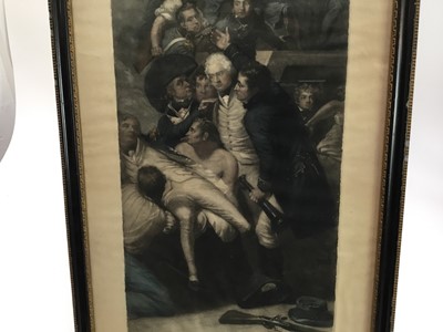 Lot 275 - Samuel Drummond (1765-1844) mezzotint- Death of Nelson pub. 1807