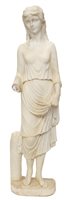 Lot 833 - 19th century Carsved white marble figure of a...