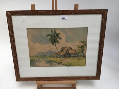 Lot 269 - Mid-20th century Malaysian watercolour - Rahman