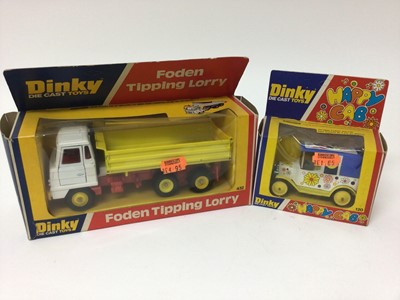 Lot 1971 - Dinky boxed selection including Foden tipping lorry 432, London Scene Souvenir Set 300, Cinderella Coach 111, Silver Jubilee coach, Happy Cab No. 120