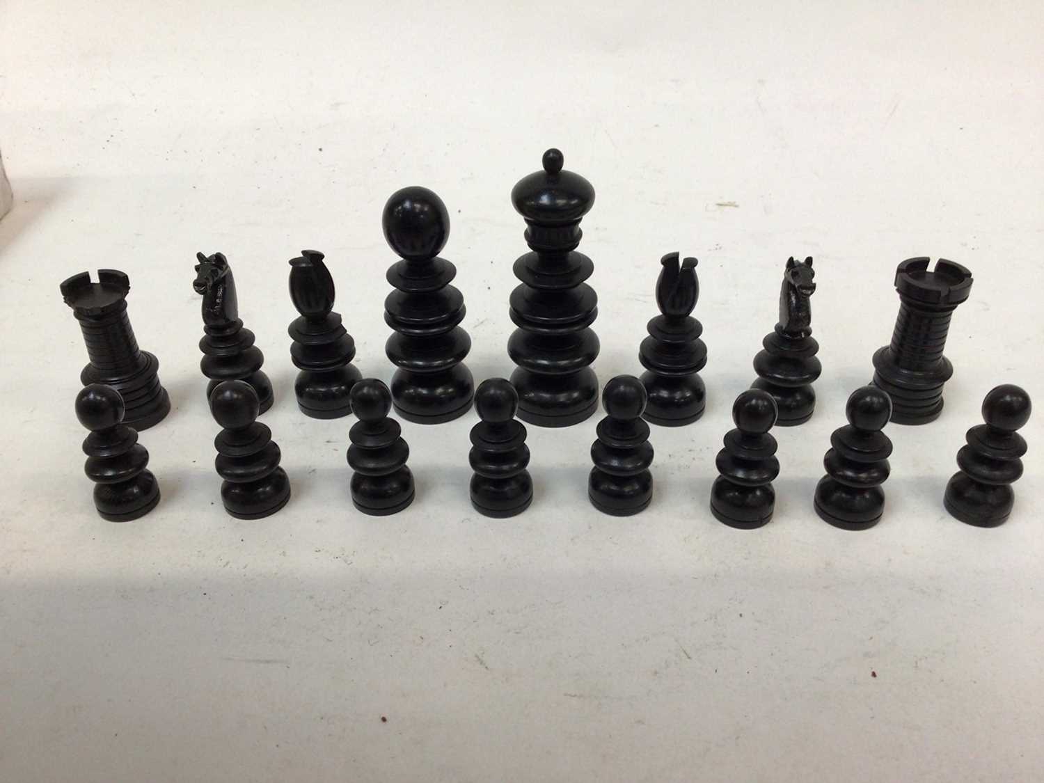 Lot 2704 Turned chess set together with two novelty