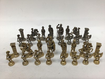 Lot 2704 - Turned chess set together with two novelty chess sets