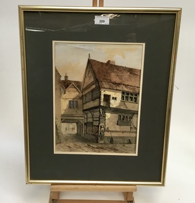 Lot 209 - Edward Pococke (1843-1901) watercolour, Fore Street, Ipswich, 32cm x 24cm, in glazed gilt frame