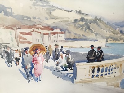 Lot 211 - Continental watercolour signed with initials H.A.N. and dated 1923