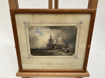 Lot 218 - After Clarkson Stanfield, watercolour- The Dogana, Venice