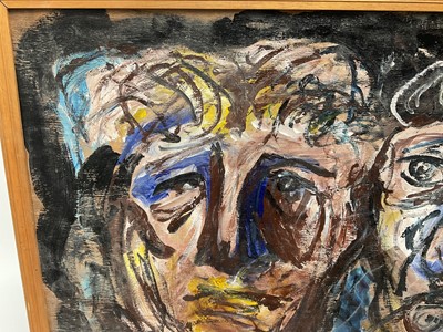 Lot 225 - After Karel Appel, double portrait of Stephane Lupasco (French philosopher) and Michel Tapie (French art critic)