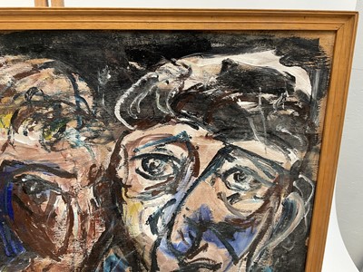 Lot 225 - After Karel Appel, double portrait of Stephane Lupasco (French philosopher) and Michel Tapie (French art critic)