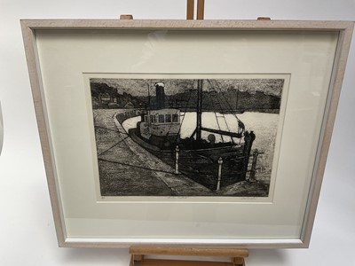 Lot 224 - Charles Bartlett (1921-2014), etching - Old Drifter
