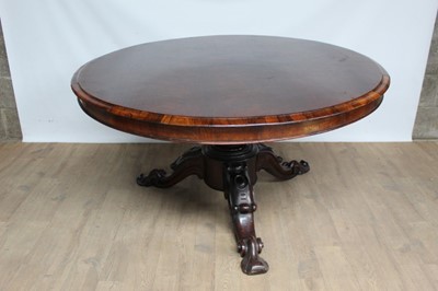 Lot 1317 - 19th century rosewood centre table