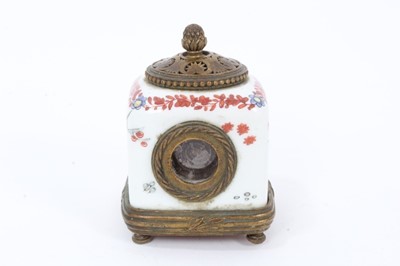 Lot 828 - Unusual Continental porcelain table lighter