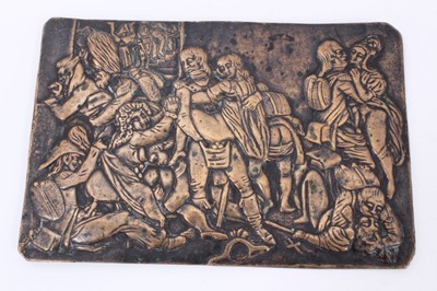 Lot 785 - 19th century bronze erotic panel