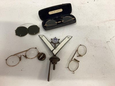 Lot 2425 - Cyma military pocket watch, playing cards and sundries