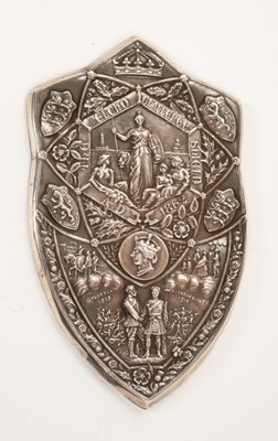 Lot 381 - Victorian miniature silver copy of the Elcho Challenge Shield.