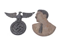 Lot 567 - Replica Nazi and eagle swastika plaque,...