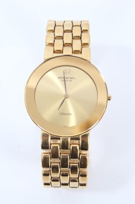 Lot 659 - Raymond Weil Othello gold plated wristwatch