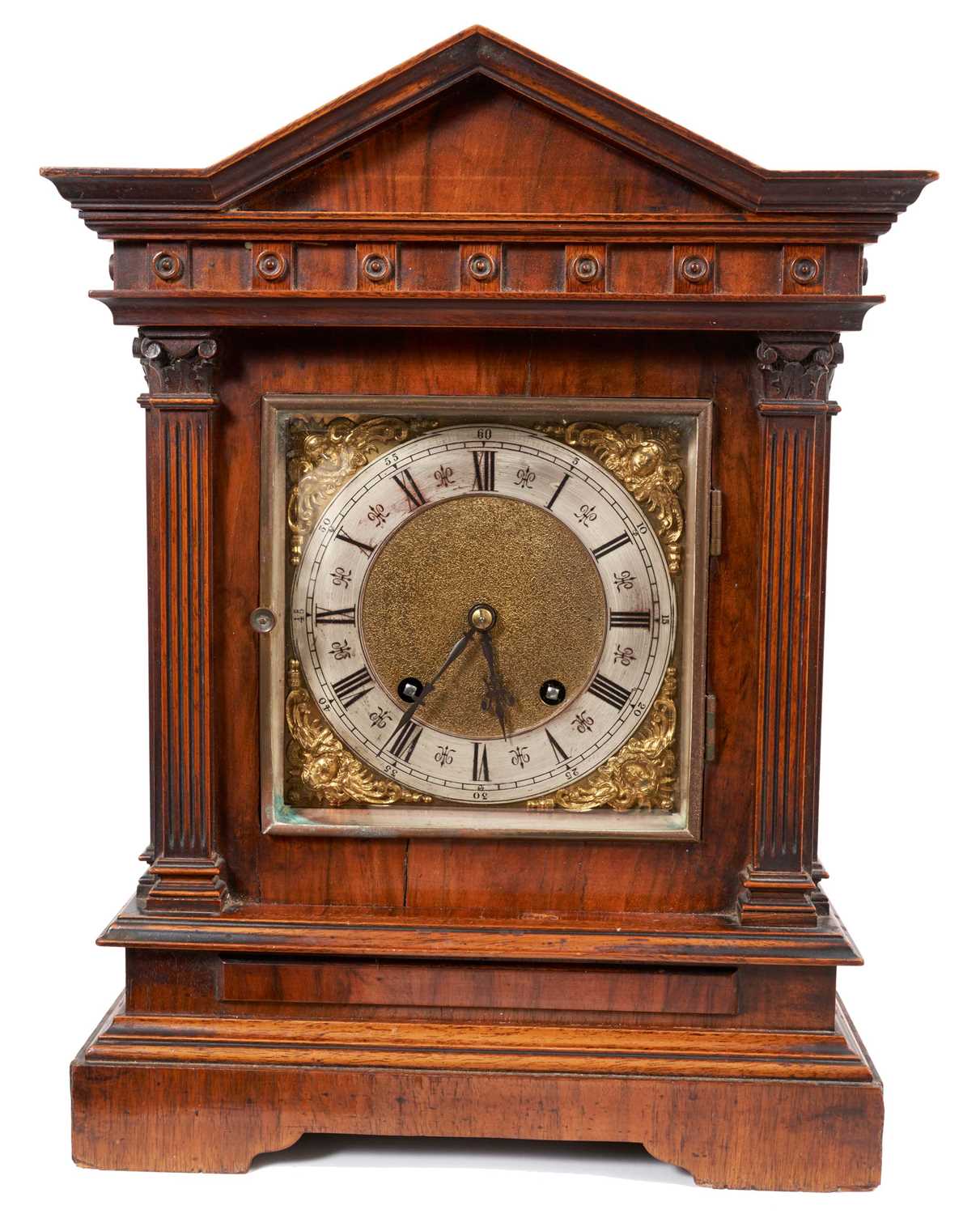 Lot 608 - Late 19th century bracket clock in temple