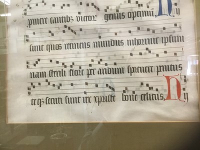 Lot 794 - Early Latin illuminated musical score on vellum